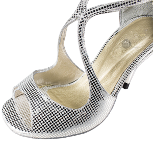 Ref 1203 Vibranto Shoes in silver folia