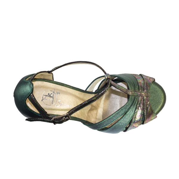 Ref 289 in petrol-looking leather and green. For those special gala or formal events.