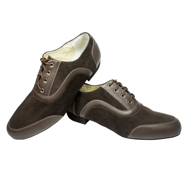 Vibranto male shoes Ref 318U in brown suede and leather
