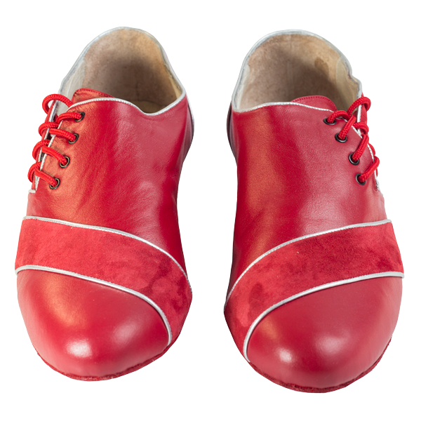 Ref 322 men shoes in red leather.