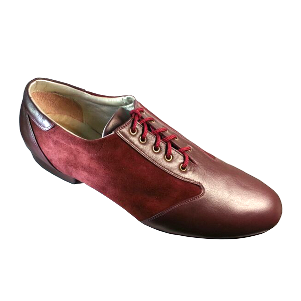 Ref 324 in maroon suede and leather