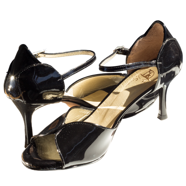 Ref 248 High heel shoes in black leather for corporate, office and formal events