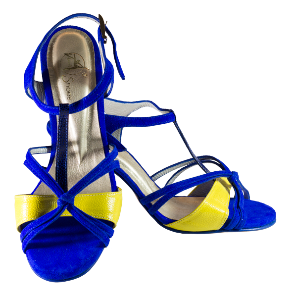 Ref 255 king suede blue and yellow