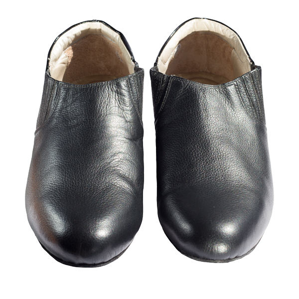 Ref 313 Men shoes in black patent and leather