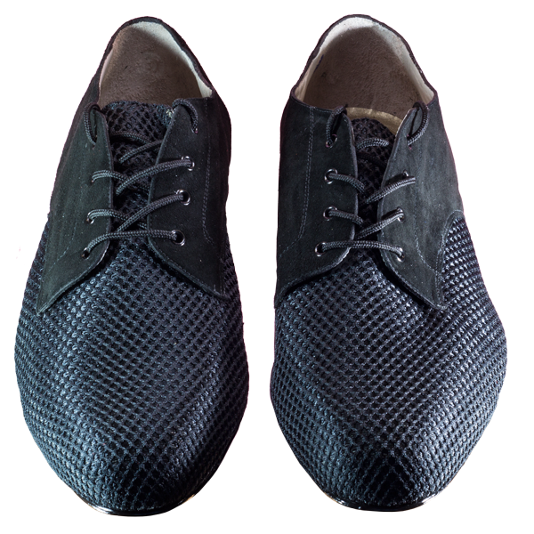 Vibranto Shoes Ref 302 in black mesh and black suede. Stylish menshoes online in Australia.
