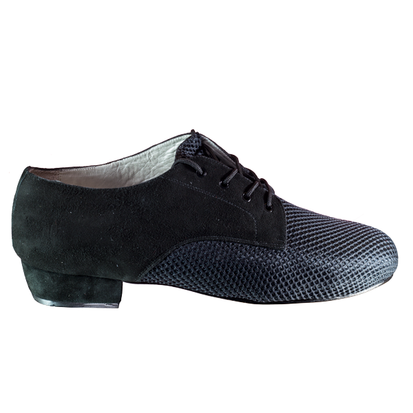 Vibranto Shoes Ref 302 in black mesh and black suede. Stylish menshoes online in Australia.