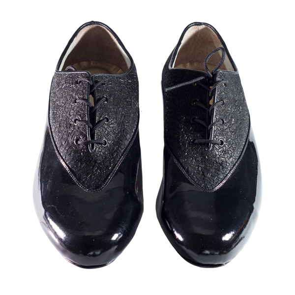 Ref 304 men shoes in black topaz and black patent leather
